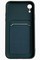 Накладка силиконовая плетеная с кардхолдером для Apple iPhone XR зеленая - фото 52095