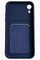 Накладка силиконовая плетеная с кардхолдером для Apple iPhone XR синяя - фото 52107