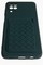 Накладка силиконовая плетеная с кардхолдером для Samsung Galaxy A12 зеленая - фото 52173