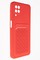 Накладка силиконовая плетеная с кардхолдером для Samsung Galaxy A12 красная - фото 52176