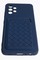 Накладка силиконовая плетеная с кардхолдером для Samsung Galaxy A32 синяя - фото 52205