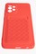 Накладка силиконовая плетеная с кардхолдером для Samsung Galaxy A52 красная - фото 52217