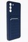 Накладка силиконовая плетеная с кардхолдером для Samsung Galaxy S21 Plus синяя - фото 52264