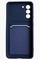 Накладка силиконовая плетеная с кардхолдером для Samsung Galaxy S21 синяя - фото 52302