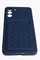 Накладка силиконовая плетеная с кардхолдером для Samsung Galaxy S21 синяя - фото 52304
