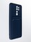 Накладка Soft touch с кармашком для Xiaomi Redmi Note 8 Pro синяя - фото 55262