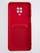 Накладка Soft touch с кармашком для Xiaomi Redmi Note 9 Pro/9S красная - фото 55269