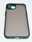 Накладка пластиковая с силиконовой окантовкой с защищенной камерой для iPhone 14 зеленая - фото 55331