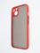 Накладка пластиковая с силиконовой окантовкой с защищенной камерой для iPhone 14 красная - фото 55333
