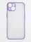 Накладка пластиковая с силиконовой окантовкой с защищенной камерой для iPhone 14 сиреневая
