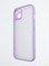 Накладка пластиковая с силиконовой окантовкой с защищенной камерой для iPhone 14 сиреневая - фото 55355