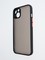 Накладка пластиковая с силиконовой окантовкой с защищенной камерой для iPhone 14 черная - фото 55361