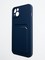 Накладка Soft touch с кармашком для Apple iPhone 14 Plus синяя - фото 55785