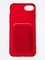 Накладка Soft touch с кармашком для Apple iPhone 6/7/8/SE 2020 красная - фото 55848