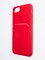 Накладка Soft touch с кармашком для Apple iPhone 6/7/8/SE 2020 красная - фото 55849