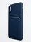 Накладка Soft touch с кармашком для Apple iPhone X/XS синяя - фото 55875