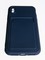 Накладка Soft touch с кармашком для Apple iPhone X/XS синяя - фото 55876