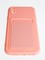 Накладка Soft touch с кармашком для Apple iPhone XR розовая - фото 55892