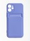 Накладка Soft touch с кармашком для Apple iPhone 12 Mini сиреневая
