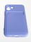 Накладка Soft touch с кармашком для Apple iPhone 12 Mini сиреневая - фото 56660