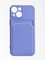 Накладка Soft touch с кармашком для Apple iPhone 13 Mini сиреневая