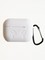 Чехол силиконовый для наушников Apple AirPods Pro 2 с логотипом и карабином белый - фото 57393