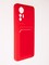 Накладка Soft touch с кармашком для Xiaomi Mi 12 Lite красная - фото 58319