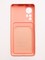 Накладка Soft touch с кармашком для Xiaomi Mi 12/12x розовая - фото 57930