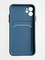 Накладка силиконовая Summer с кардхолдером для Apple iPhone 11 синяя - фото 59499