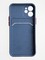 Накладка силиконовая Summer с кардхолдером для Apple iPhone 12 Mini синяя - фото 59513