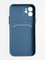 Накладка силиконовая Summer с кардхолдером для Apple iPhone 12 синяя - фото 59556