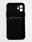 Накладка силиконовая Summer с кардхолдером для Apple iPhone 12 черная - фото 58852