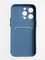 Накладка силиконовая Summer с кардхолдером для Apple iPhone 14 Pro синяя - фото 59657