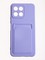 Накладка Soft touch с кармашком для Huawei Honor X8 сиреневая