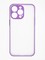 Накладка пластиковая с силиконовой окантовкой с защищенной камерой для iPhone 15 Pro Max сиреневая - фото 62642