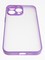 Накладка пластиковая с силиконовой окантовкой с защищенной камерой для iPhone 15 Pro Max сиреневая - фото 62698