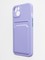 Накладка силиконовая Winter с кардхолдером для Apple iPhone 13 сиреневая - фото 62712