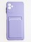 Накладка силиконовая Winter с кардхолдером для Samsung Galaxy A04 сиреневая - фото 62766