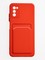 Накладка силиконовая Winter с кардхолдером для Samsung Galaxy A02S красная - фото 62939