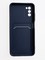 Накладка силиконовая Winter с кардхолдером для Samsung Galaxy A02S синяя - фото 62943