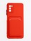 Накладка силиконовая Winter с кардхолдером для Samsung Galaxy A03S красная - фото 62964