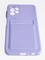 Накладка силиконовая Winter с кардхолдером для Samsung Galaxy A13 4G сиреневая - фото 62982