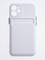 Накладка силиконовая Winter с кардхолдером для Apple iPhone 12 Mini белая - фото 63044
