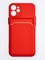 Накладка силиконовая Winter с кардхолдером для Apple iPhone 12 Mini красная - фото 63047