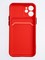 Накладка силиконовая Winter с кардхолдером для Apple iPhone 12 Mini красная - фото 63048