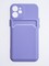 Накладка силиконовая Winter с кардхолдером для Apple iPhone 12 Mini сиреневая - фото 63051