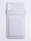 Накладка силиконовая Winter с кардхолдером для Apple iPhone 12 белая