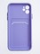 Накладка силиконовая Winter с кардхолдером для Apple iPhone 12 сиреневая - фото 63084