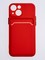 Накладка силиконовая Winter с кардхолдером для Apple iPhone 13 Mini красная - фото 63090