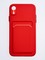 Накладка силиконовая Winter с кардхолдером для Apple iPhone XR красная - фото 63138